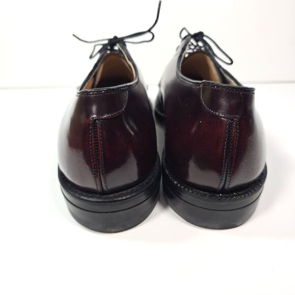 Johnston Murphy Men\'s 8.5 D Burgundy Leather Plain Toe Blucher Derby Dress Shoes main image 14